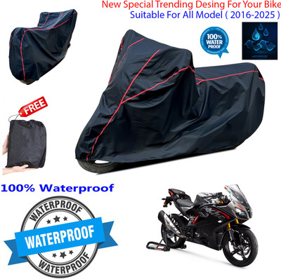 OliverX Waterproof Two Wheeler Cover for TVS(Apache RR 310, Black)