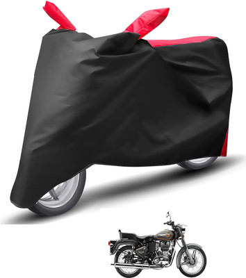 Caronix Waterproof Two Wheeler Cover for Royal Enfield(Bullet 500, Red)