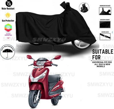smwzxyu Waterproof Two Wheeler Cover for Hero(Destini 125, Black)