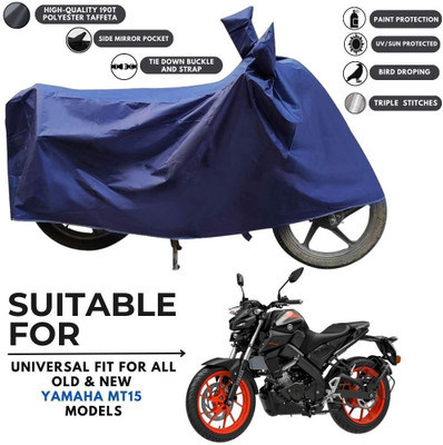 MADAFIYA Two Wheeler Cover for Yamaha(MT 15 New, Blue)