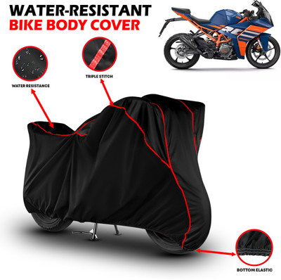 GKG Waterproof Two Wheeler Cover for KTM(RC 390, Black, Red)