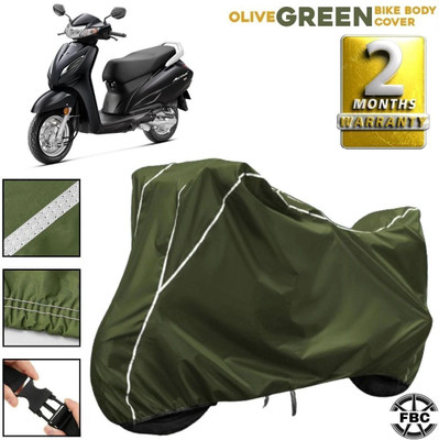 FBC Waterproof Two Wheeler Cover for Honda(Activa, White)