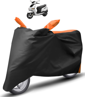 Caronix Two Wheeler Cover for TVS(iQube Electric, Orange)
