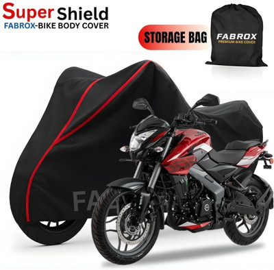 FABROX Waterproof Two Wheeler Cover for Bajaj(Pulsar NS125, Black, Red)