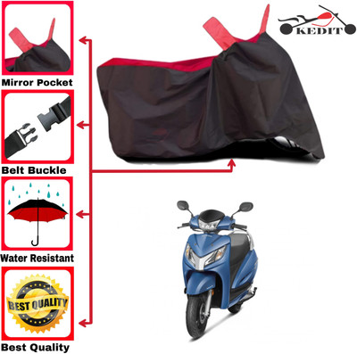 KEDIT Two Wheeler Cover for Universal For Bike(Activa 125, Red, Black)