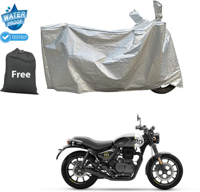 CODOKI Waterproof Two Wheeler Cover for Royal Enfield(Hunter 350, Silver)