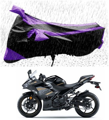 Ascension Two Wheeler Cover for Kawasaki(Ninja 400, Black, Purple)