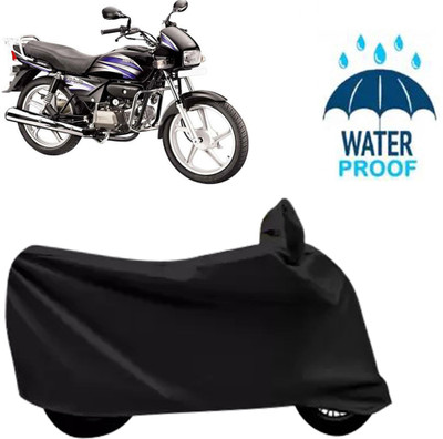 Autoinnovation Waterproof Two Wheeler Cover for Hero(Splendor Plus, Black)