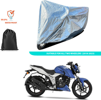 CODOKI Waterproof Two Wheeler Cover for TVS(Apache RTR 160 4V, Silver)