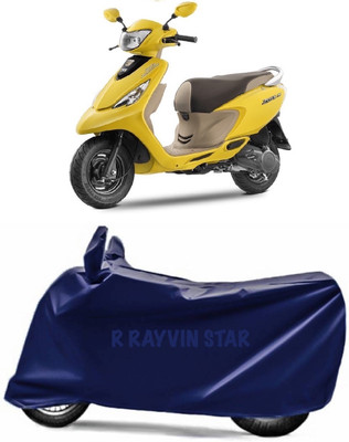 R Rayvin Star Two Wheeler Cover for TVS(Zest, Blue)