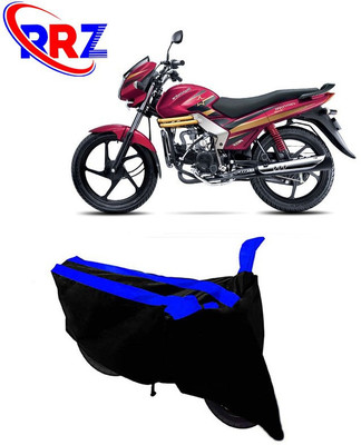 RRZ Waterproof Two Wheeler Cover for Mahindra(Centuro Rockstar, Black, Blue)