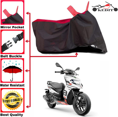KEDIT Two Wheeler Cover for Aprilia(SR 125, Red, Black)