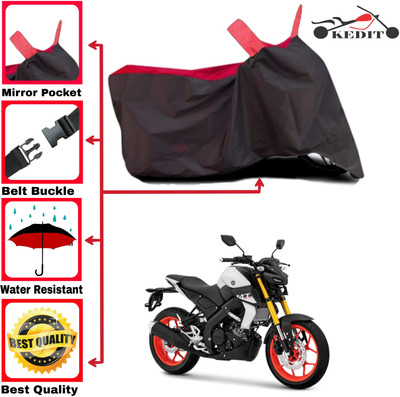 KEDIT Two Wheeler Cover for Yamaha(MT 15 New BS6, Red, Black)