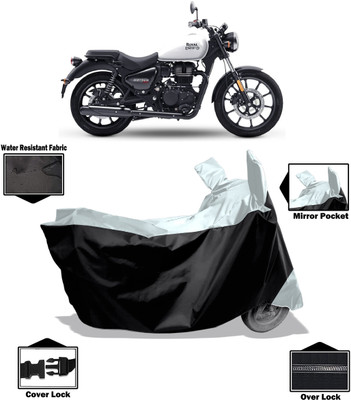 Amexride Two Wheeler Cover for Royal Enfield(Meteor 350, White)