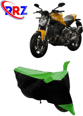 RRZ Waterproof Two Wheeler Cover for Ducati(Monster 821, Black, Green)