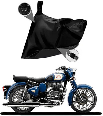 KEDIT Two Wheeler Cover for Royal Enfield(Bullet 350, Black)