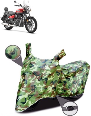 PAGORA Waterproof Two Wheeler Cover for Royal Enfield(Meteor 350, Green)