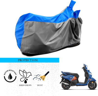SnehaSales Waterproof Two Wheeler Cover for Hero(Pleasure+ 110, Grey, Blue)