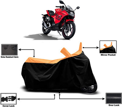 Amexride Two Wheeler Cover for Suzuki(Gixxer SF, Orange)