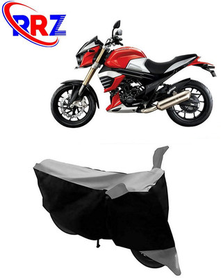 RRZ Waterproof Two Wheeler Cover for Mahindra(MOJO XT 300, Black, Grey)
