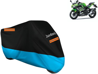 Juvdoxj Waterproof Two Wheeler Cover for Kawasaki(Ninja 400, Blue)