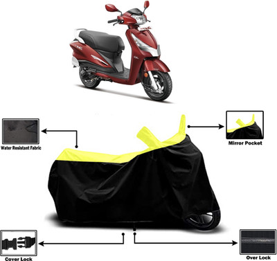 Amexride Two Wheeler Cover for Hero(Duet LX 110CC, Yellow)