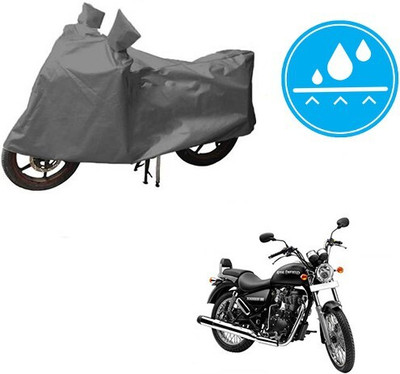 DeepShakshi AUTOMOTIVE Waterproof Two Wheeler Cover for Royal Enfield(Thunderbird 350, Grey)