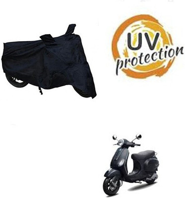 DeepShakshi AUTOMOTIVE Waterproof Two Wheeler Cover for Piaggio(Vespa LX, Black)