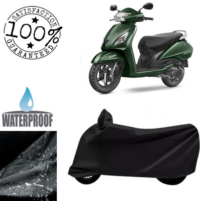 Autoinnovation Waterproof Two Wheeler Cover for TVS(Jupiter 125, Black)