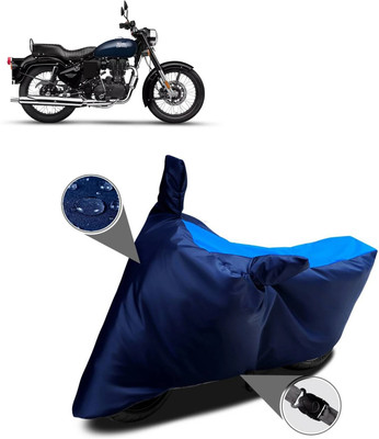 GOSHIV-car and bike accessories Waterproof Two Wheeler Cover for Royal Enfield(Bullet Electra Twinspark, Blue)