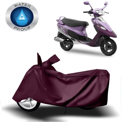 ROYAL AUTO MART Two Wheeler Cover for TVS(Scooty Pep Plus, Maroon)