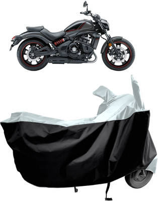 Amexride Two Wheeler Cover for Kawasaki(Vulcan S BS6, Black, Grey)