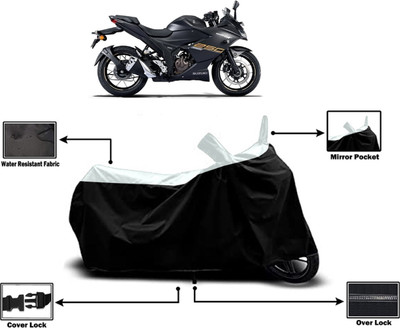 Amexride Two Wheeler Cover for Suzuki(Gixxer 250, White)