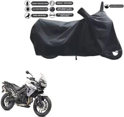 FKOK Waterproof Two Wheeler Cover for Triumph(Tiger 800 XR, Black)