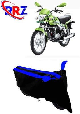 RRZ Waterproof Two Wheeler Cover for Hero(HF Deluxe Eco, Black, Blue)