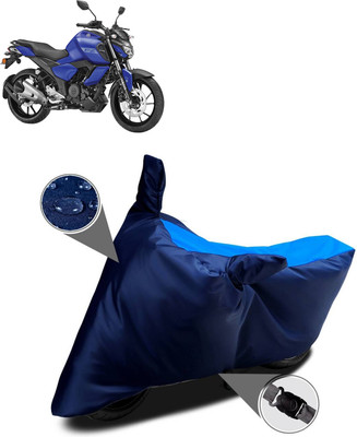 DeepShakshi AUTOMOTIVE Two Wheeler Cover for Yamaha(FZ-X, Blue, Black)