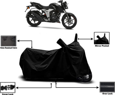 Amexride Two Wheeler Cover for TVS(Apache RTR 160 4V, Black)