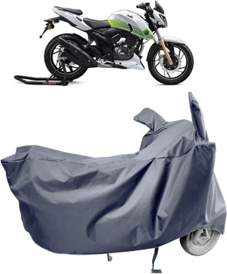 Amexride Two Wheeler Cover for TVS(Apache RTR 200 Fi E100, Grey)