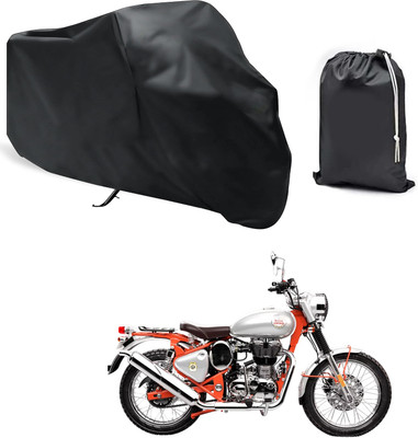CODOKI Waterproof Two Wheeler Cover for Royal Enfield(Bullet Trials 500, Black)