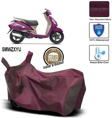 smwzxyu Waterproof Two Wheeler Cover for TVS(Jupiter classic, Maroon)