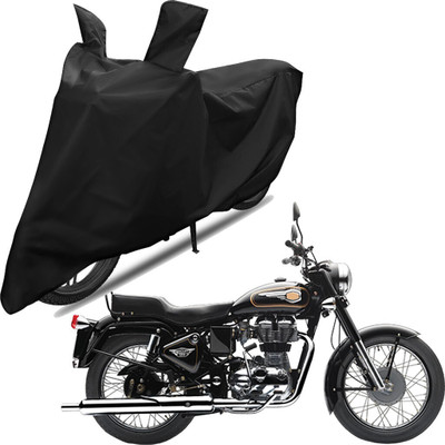 RiderShine Two Wheeler Cover for Royal Enfield(Standard 350, Black)
