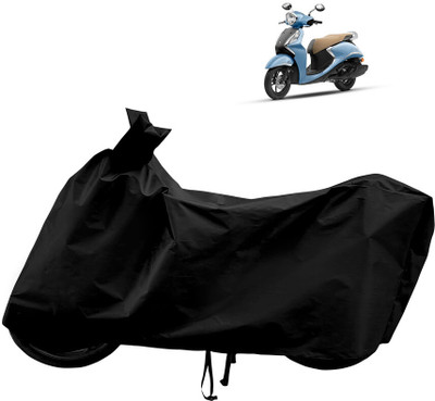 Horseyaart Waterproof Two Wheeler Cover for Yamaha(Fascino 125 FI, Black)