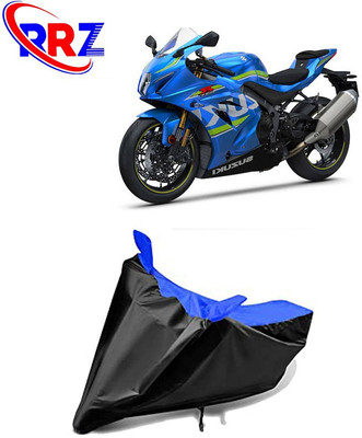 RRZ Waterproof Two Wheeler Cover for Suzuki(GSX R1000, Black, Blue)