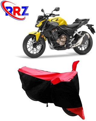 RRZ Waterproof Two Wheeler Cover for Honda(CB 500, Black, Red)