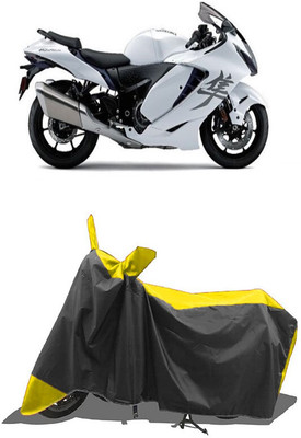 SUGASHRI Waterproof Two Wheeler Cover for Suzuki(Hayabusa, Yellow, Black)