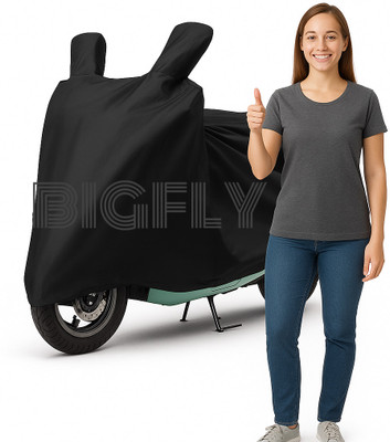 BigFly Waterproof Two Wheeler Cover for Ather(450 X, Black)