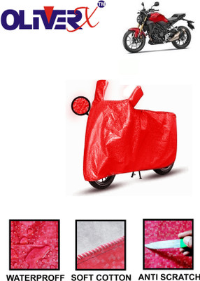 OliverX Waterproof Two Wheeler Cover for Honda(CB300R, Red)