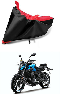 AutoGalaxy Waterproof Two Wheeler Cover for CFMoto(400NK, Red, Black)