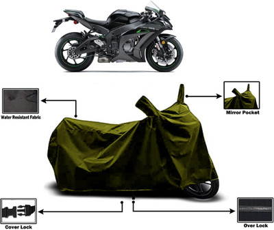 Amexride Two Wheeler Cover for Kawasaki(Ninja ZX-10R SE, Green)