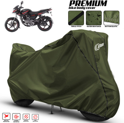 xodi Waterproof Two Wheeler Cover for Bajaj(Pulsar 135 BS6, Green, Black)
